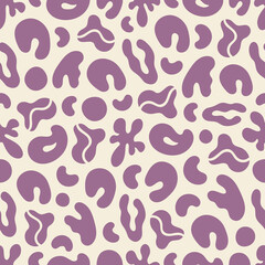 Abstract seamless pattern. Simple organic shape. Colorful surface design