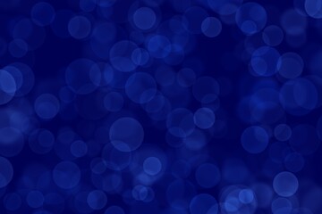 Festive blue luminous background. Bokeh blur background.