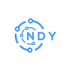 Obraz premium NDY technology letter logo design on white background. NDY creative initials technology letter logo concept. NDY technology letter design. 