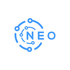 NEO technology letter logo design on white  background. NEO creative initials technology letter logo concept. NEO technology letter design.
