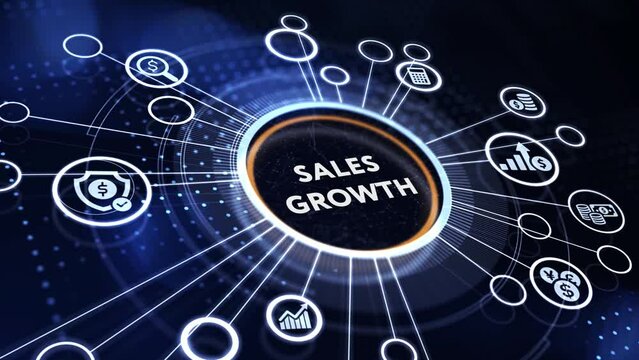 Sales growth, increase sales or business growth concept