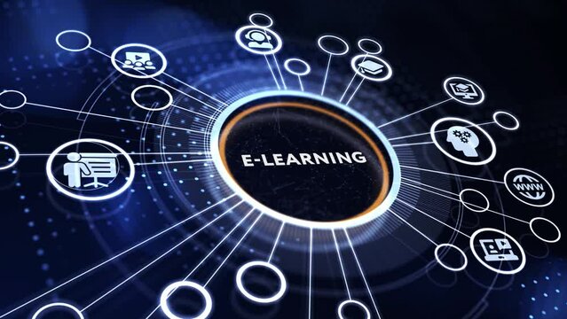 Business, Technology,Internet and network concept. E-learning Education Internet Technology Webinar Online Courses concept.