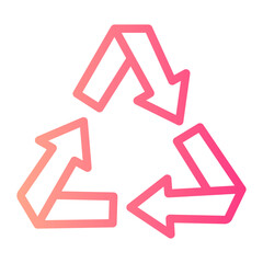 recycle symbol gradient icon