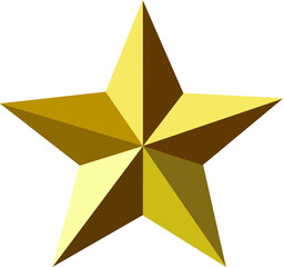 golden star on white background