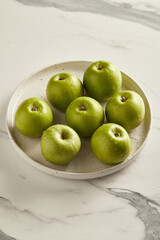 green apples in bowl