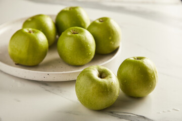 green apples in a bowl