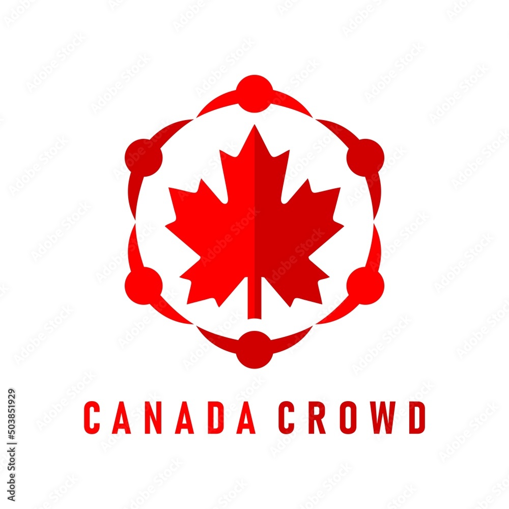 Canvas Prints maple logo concept design vector