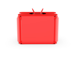 Blank Paper 6 Pack Cans Template, 3d render illustration.