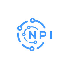 NPI technology letter logo design on white  background. NPI creative initials technology letter logo concept. NPI technology letter design.
