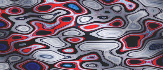 Red black liquid marble ink scape abstract background