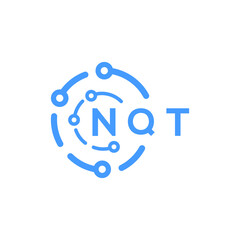 NQT technology letter logo design on white  background. NQT creative initials technology letter logo concept. NQT technology letter design.
