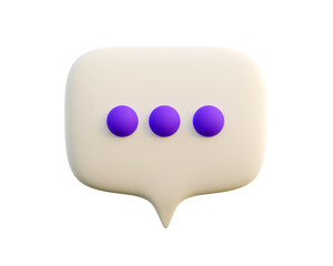 3d message bubble. Social media chat, message, dialogue icon concept. Realistic 3d high quality render