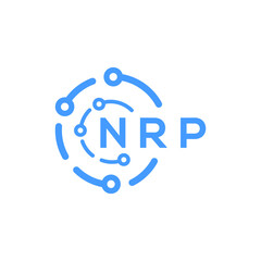NRP technology letter logo design on white  background. NRP creative initials technology letter logo concept. NRP technology letter design.

