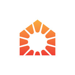 sun house logo design