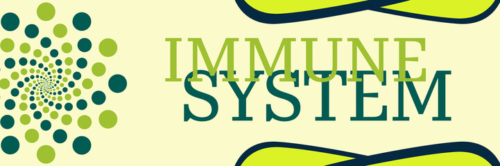 Obraz premium Immune System Turquoise Green Circular Left Text Horizontal 