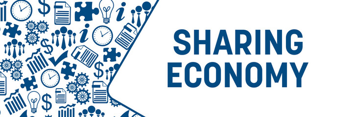 Sharing Economy Blue Business Texture Rounded Squares Horizontal 