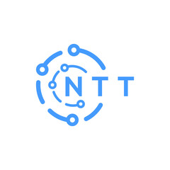NTT technology letter logo design on white  background. NTT creative initials technology letter logo concept. NTT technology letter design.