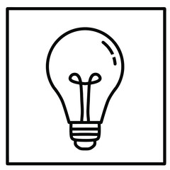 Light bulb vector illustration isolated on white background. Suitable for web icon or design element