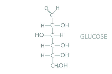Glucose molecular skeletal chemical formula.	
