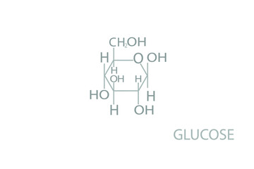 Glucose molecular skeletal chemical formula.	
