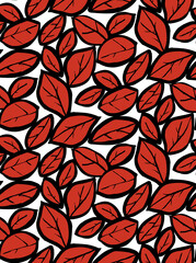 Seamless leaf pattern, floral print.