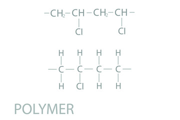 Polymer molecular skeletal chemical formula.	
