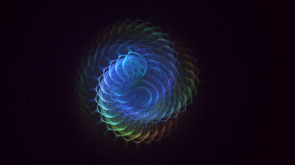 3D rendering abstract round light background