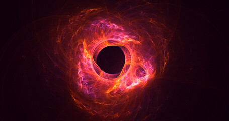 3D rendering abstract round light background