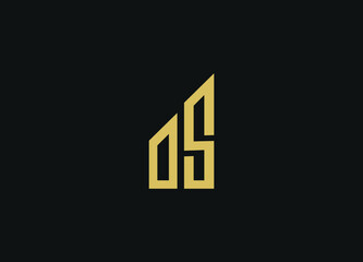 Alphabet OS or DS  initial Letter Monogram Icon Logo vector illustration - obrazy, fototapety, plakaty