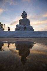 Big Buddha in twilight. Phuket Big Buddha is one of the island most important and revered landmarks on Phuket island. © Koragot kaewmahakhun