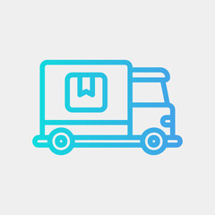 Delivery truck icon in gradient style, use for website mobile app presentation