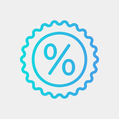 Discount icon in gradient style, use for website mobile app presentation