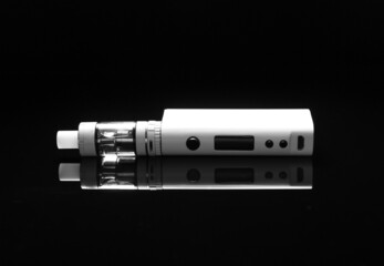 Modern vape mod on black background