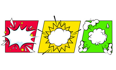 Comic Speech Bubble , Pop Art Style Cartoon. illustrator EPS 10