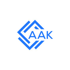 Fototapeta premium AAK technology letter logo design on white background. AAK creative initials technology letter logo concept. AAK technology letter design. 