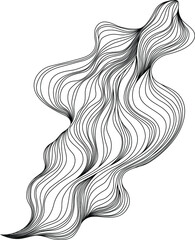 Abstract shape. Hand drawn vector illustration. Ink painting style composition