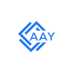 Naklejka premium AAY technology letter logo design on white background. AAY creative initials technology letter logo concept. AAY technology letter design. 