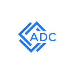 ADC technology letter logo design on white  background. ADC creative initials technology letter logo concept. ADC technology letter design.

