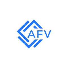 AFV technology letter logo design on white  background. AFV creative initials technology letter logo concept. AFV technology letter design.
