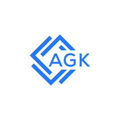 AGK technology letter logo design on white  background. AGK creative initials technology letter logo concept. AGK technology letter design.
