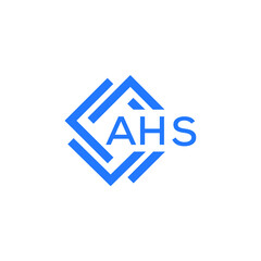 AHS technology letter logo design on white background. AHS creative initials technology letter  logo concept. AHS technology letter design.

