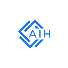 Obraz premium AIH technology letter logo design on white background. AIH creative initials technology letter logo concept. AIH technology letter design. 