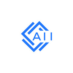 Fototapeta premium AII technology letter logo design on white background. AII creative initials technology letter logo concept. AII technology letter design. 