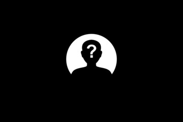 Anonymous Profile, silhouette avatar unknown person. Vector illustration.
