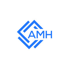 Obraz premium AMH technology letter logo design on white background. AMH creative initials technology letter logo concept. AMH technology letter design. 