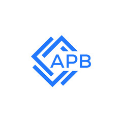 APB technology letter logo design on white  background. APB creative initials technology letter logo concept. APB technology letter design.
