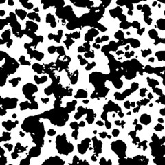 Black rusty spot, smudges seamless urban pattern. Grunge stains seamless background. Monochrome rough distressed  texture. Scuffs age dirt wallpaper. Vector 