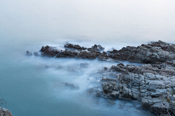Image of the Costa Brava, Mediterranean Sea north of Catalonia, Spain.