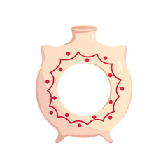 Kumanets, traditional Ukrainian dishes. Vector Illustration in cartoon style.