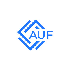 AUF technology letter logo design on white  background. AUF creative initials technology letter logo concept. AUF technology letter design.